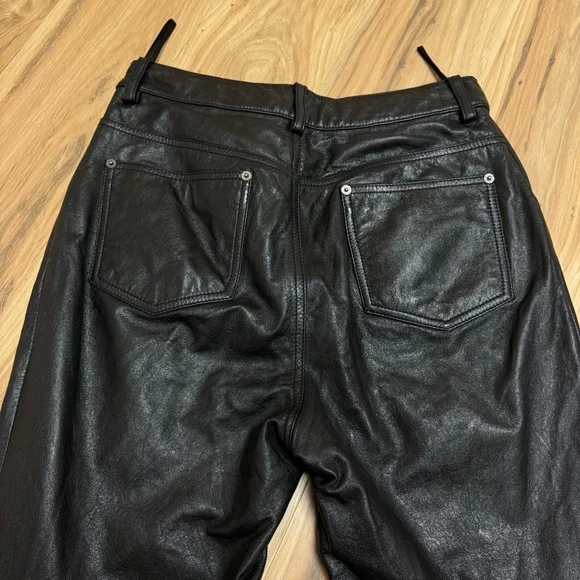 Wilson’s Maxima Pockets Black Buttery Soft Genuine Leather Bootcut Pants Size 10 - Picture 9 of 14